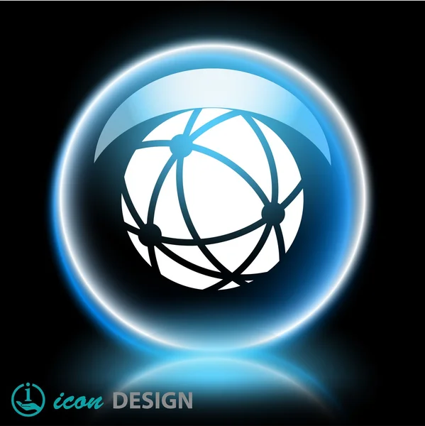 Икона глобус — стоковый вектор
