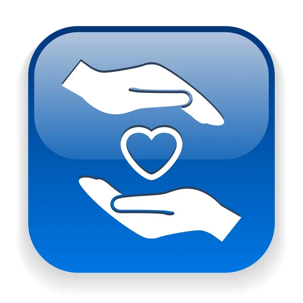 Heart in hands icon — Stock Vector