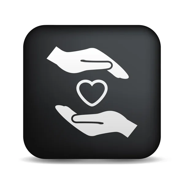 Heart in hands icon — Stock Vector