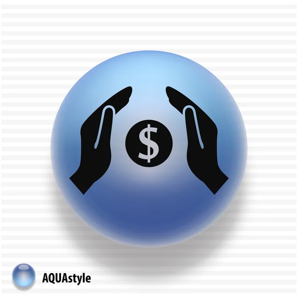 Money in hands icon — Stock Vector