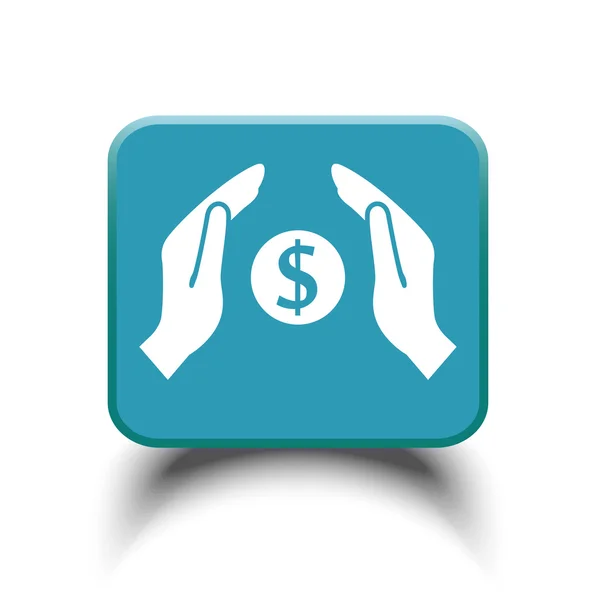 Money in hands icon — Stock Vector