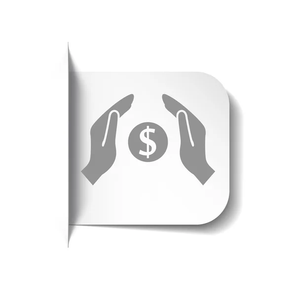Деньги в руках иконка — стоковый вектор
