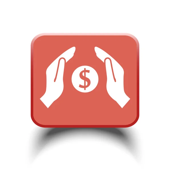 Money in hands icon — Stock Vector