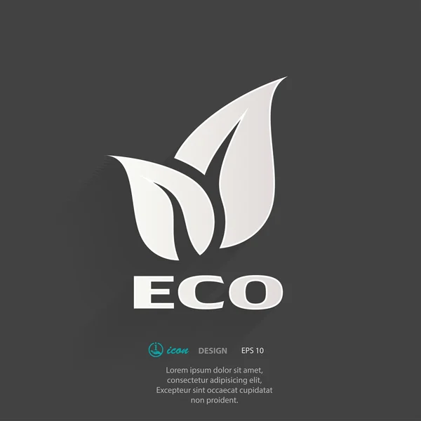 Icono ecológico — Vector de stock