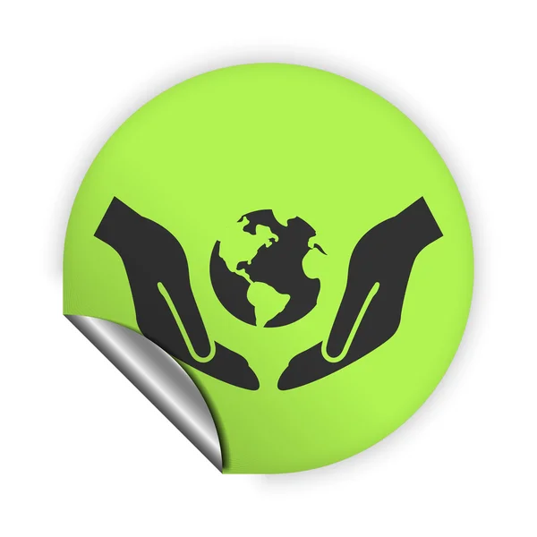 Globe in hands icon — Stock Vector