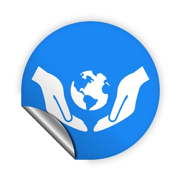 Globe in hands icon — Stock Vector