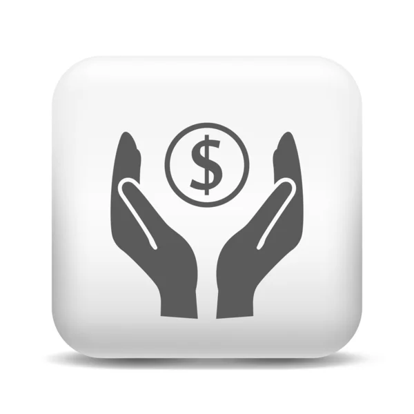 Pieniądze w ręce ikona — Wektor stockowy