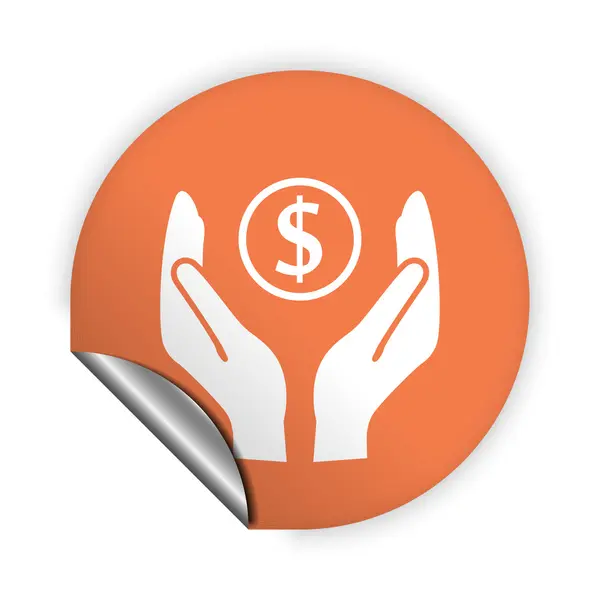 Geld in handen pictogram — Stockvector