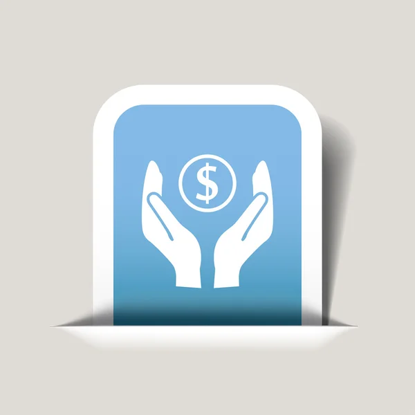 Geld in handen pictogram — Stockvector