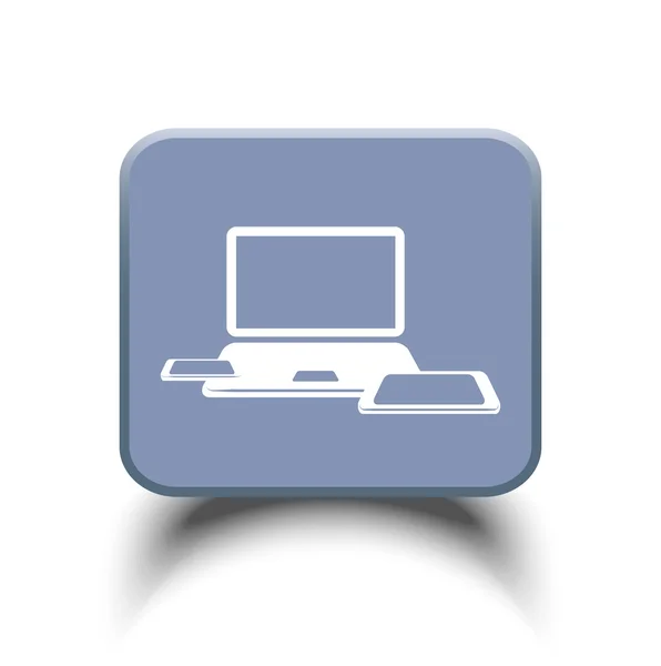 Icono de ordenador — Vector de stock