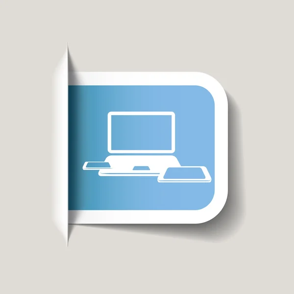 Laptop-ikonen — Stock vektor