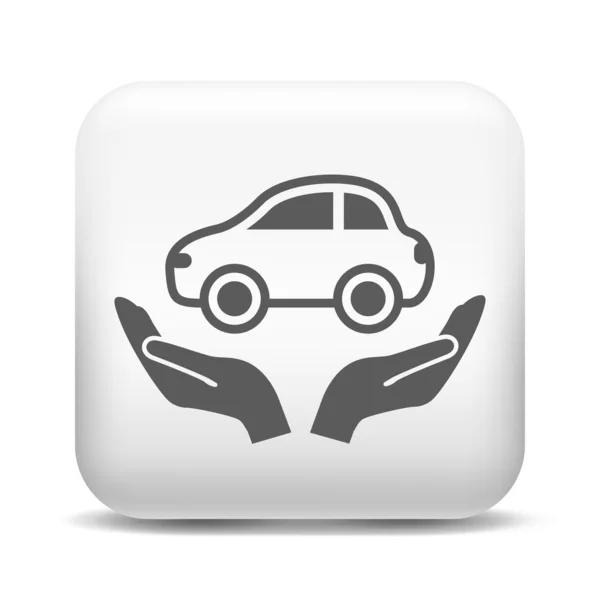 Auto v ruce ikonu — Stockový vektor