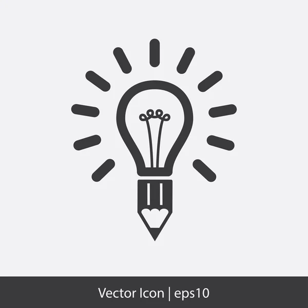 Ikon bola lampu - Stok Vektor