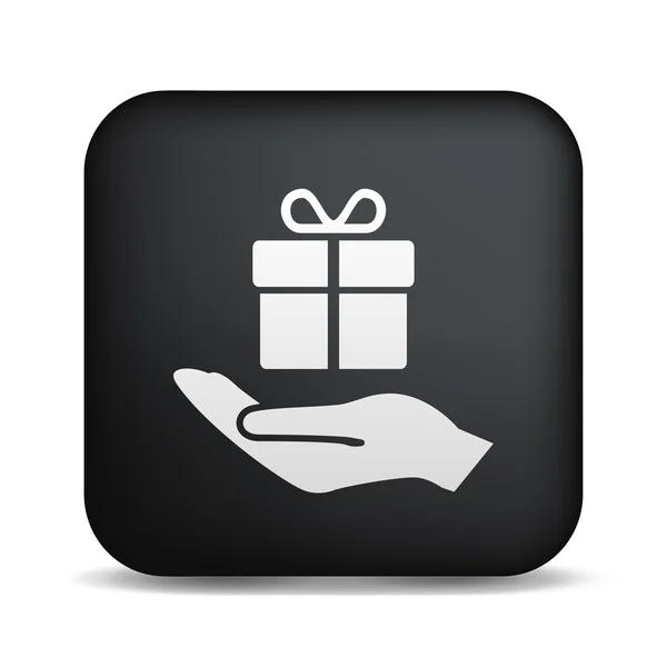 Gift in hand icon — Stock Vector