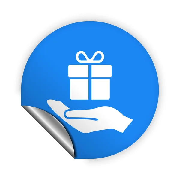 Gift in hand icon — Stock Vector