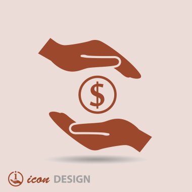 Ellerin simgesinde para