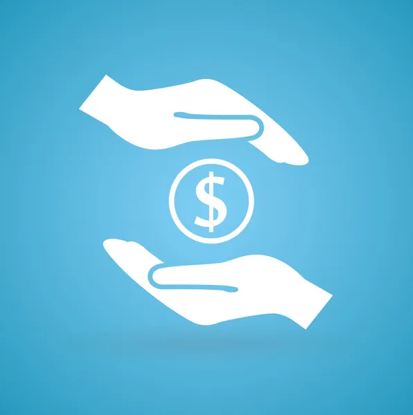 Money in hands icon — Stock Vector