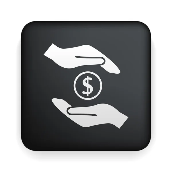 Geld in handen pictogram — Stockvector