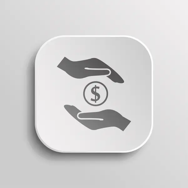 Geld in handen pictogram — Stockvector