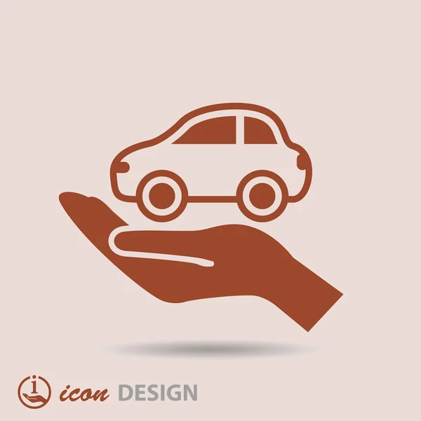 Auto na ikonu ručičky — Stockový vektor