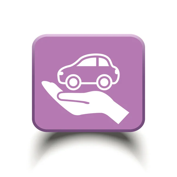 Coche a mano icono — Vector de stock