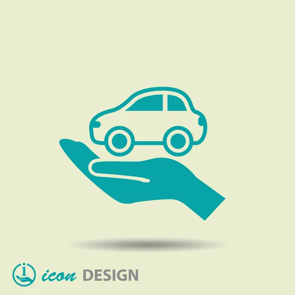 Auto na ikonu ručičky — Stockový vektor
