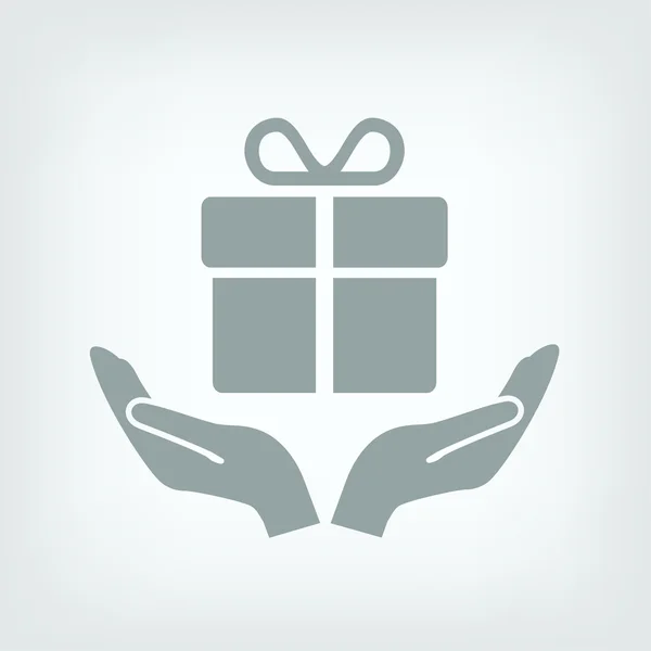 Geschenk pictogram — Stockvector