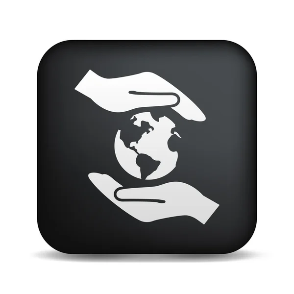 Globe in hands icon — Stock Vector