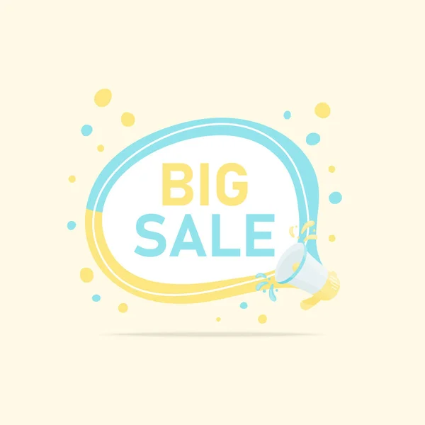 Big Sale Banner Template Design Promotion Banner Tag Speech Balloon — Image vectorielle
