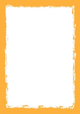 Abstract grunge texture yellow frame, rough border background template