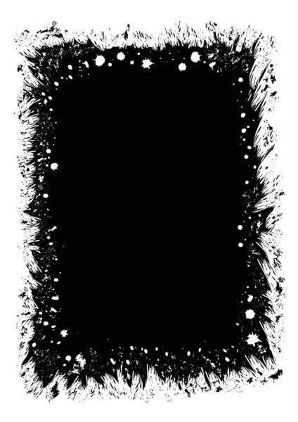 Abstrato Grunge Textura Quadro Branco Preto Modelo Fundo Áspero — Vetor de Stock
