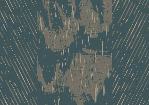 Abstrakte Grunge Textur Und Streifenmuster Illustration Raue Schmutzige Grüne Hintergrundvorlage — Stockvektor
