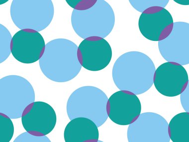 Geometrik soyut dikişsiz daire bileşimi mavi ve mor renk vektör çizimi