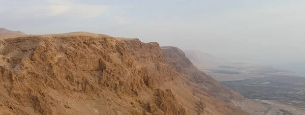 Panoramic View Judean Desert Dead Sea — Stok fotoğraf