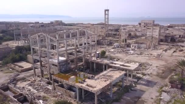 Old Industrial Building Demolition — Vídeo de stock