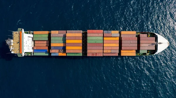 Logistics Container Cargo ship global import export business.