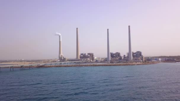 Aerial Footage Power Plant Israel — Stock videók