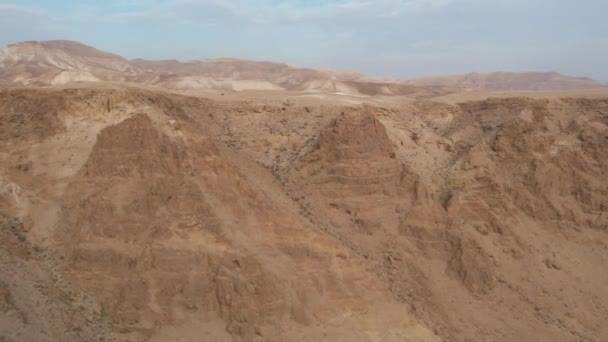Cinematic Aerial Drone Footage Judean Desert Israel — Stockvideo