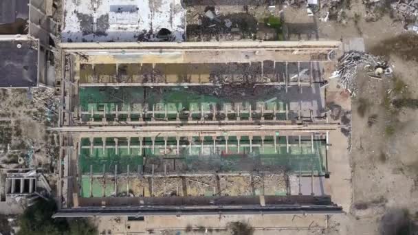 Old Industrial Building Demolition — Stok video