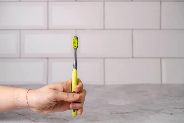 Electric Regular Toothbrush Bathroom Dental Care Manual Toothbrush Modern Electric — Stock Photo, Image