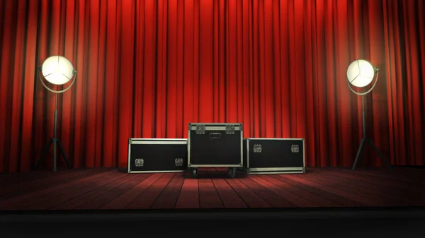 Escenario Música Virtual Fondo Representación Ideal Para Espectáculos Musicales Eventos —  Fotos de Stock