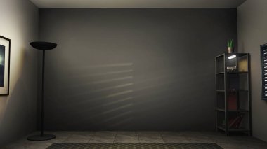 Office video conferencing, virtual studio background. Ideal for internet calls, webinars or online meetings. A 3D rendering VR backdrop, that simply gives a professional look to your internet calls