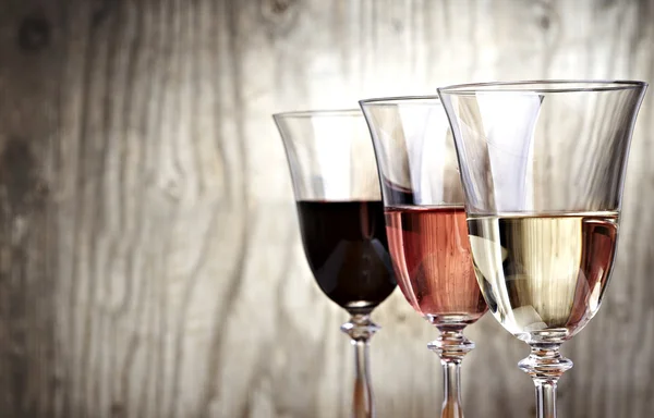 Three Colors of Wine — Stock Photo, Image