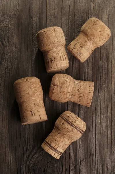 Kilka z wine korki — Zdjęcie stockowe