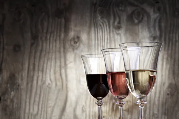 Trzy kolory wina — Zdjęcie stockowe