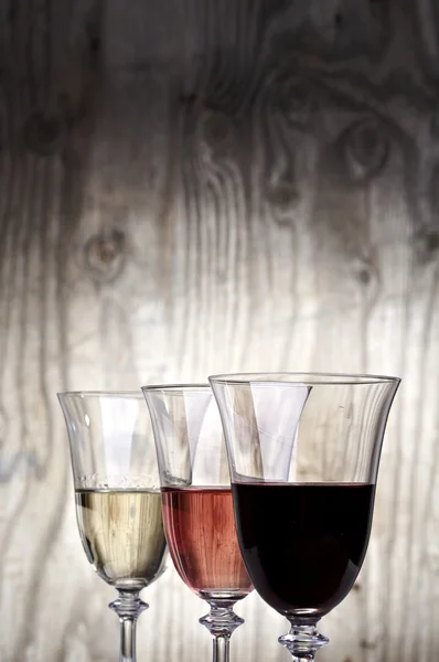 Three Colors of Wine — Stock Photo, Image