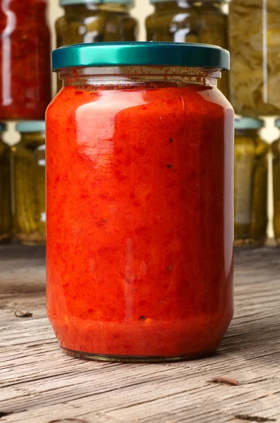 Chutney in a jar — Stock Photo, Image
