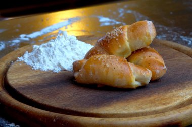 taze ve lezzetli rulo kruvasan