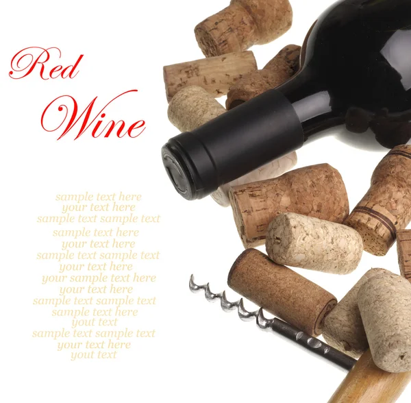 Egy üveg vörösbor — Stock Fotó