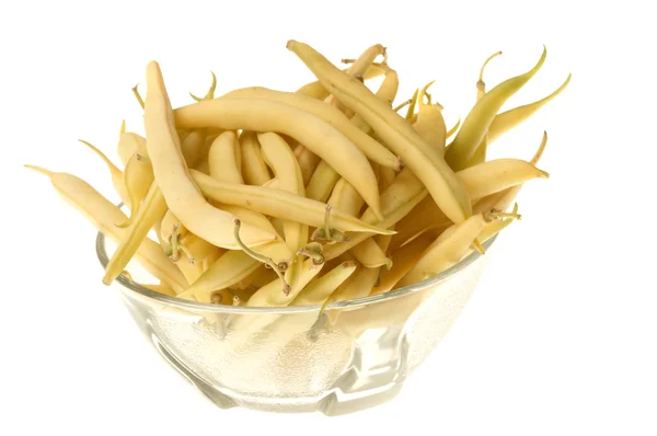 Yellow beans in a bowl — Stock Photo, Image